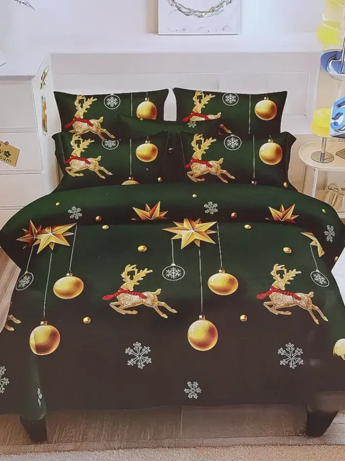 160 X 200 Cm^Royalfashion Pościel świąteczna 160x200 komplet 3-CZĘŚCI