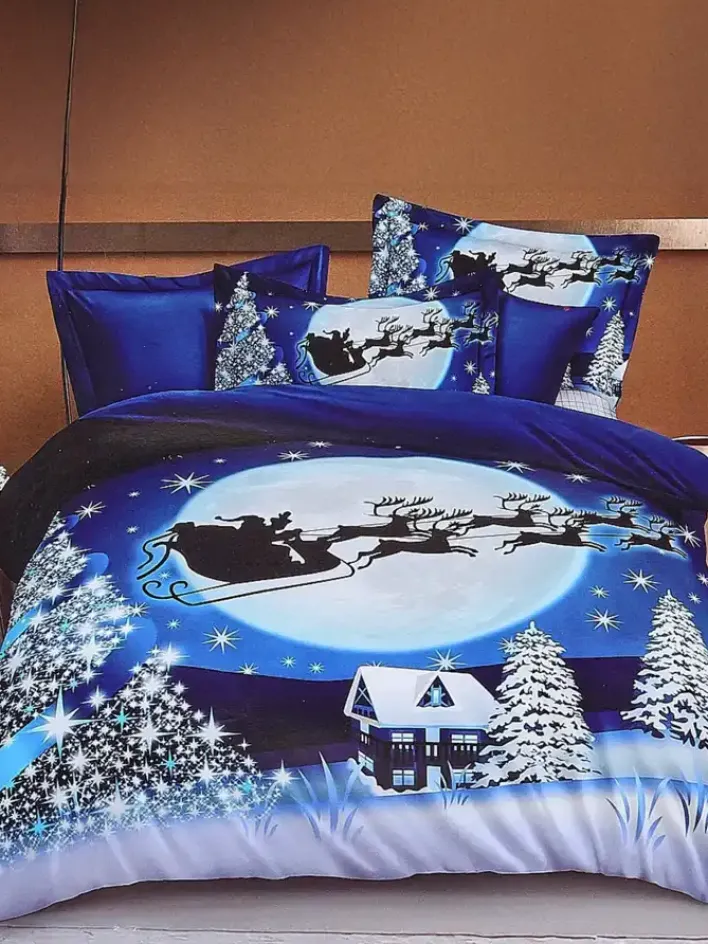 160 X 200 Cm^Royalfashion Pościel świąteczna 160x200 komplet 3-CZĘŚCI