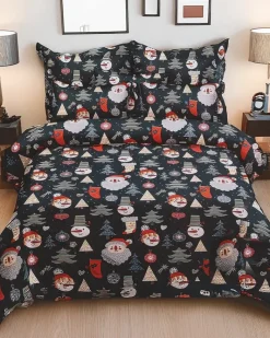 160 X 200 Cm^Royalfashion Pościel świąteczna 160x200 komplet 3-CZĘŚCI