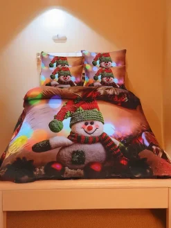 160 X 200 Cm^Royalfashion Pościel świąteczna 160x200 komplet 3-CZĘŚCI