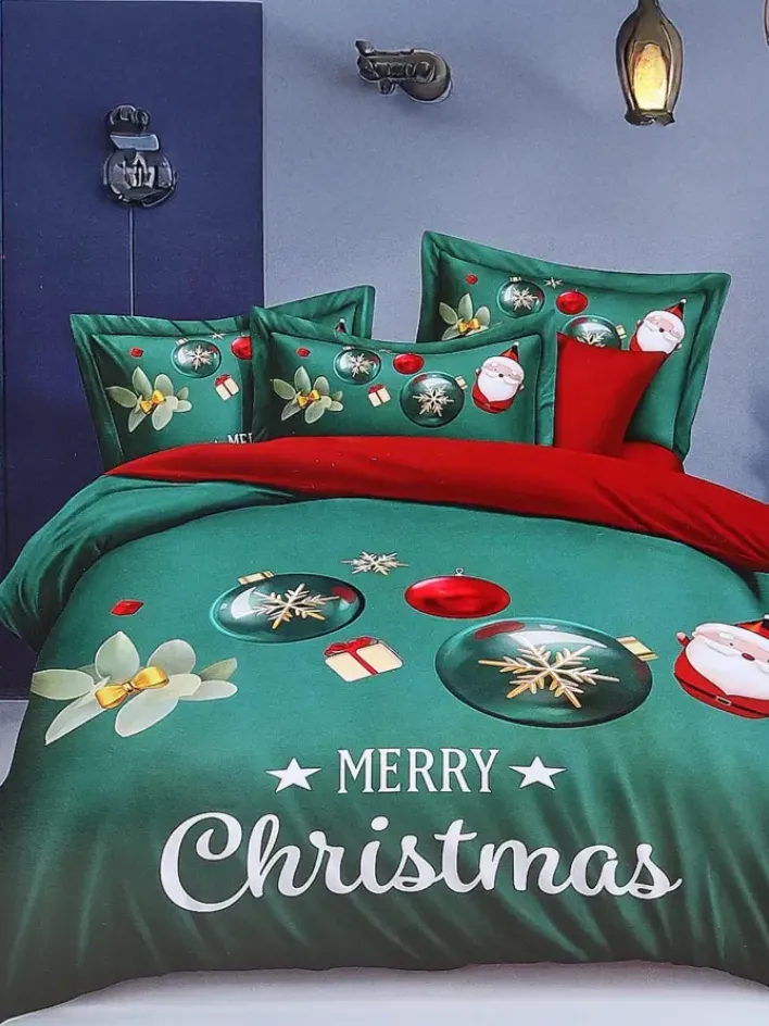 160 X 200 Cm^Royalfashion Pościel świąteczna 160x200 komplet 3-CZĘŚCI