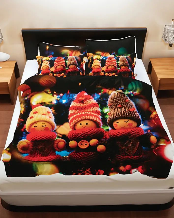 160 X 200 Cm^Royalfashion Pościel świąteczna 160x200 komplet 3-CZĘŚCI