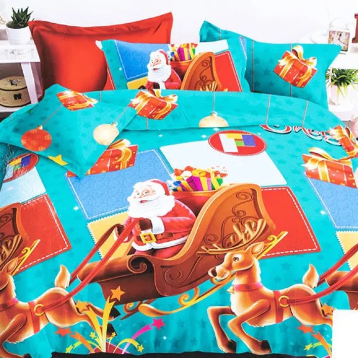 160 X 200 Cm^Royalfashion Pościel świąteczna 160x200 komplet 3-CZĘŚCI