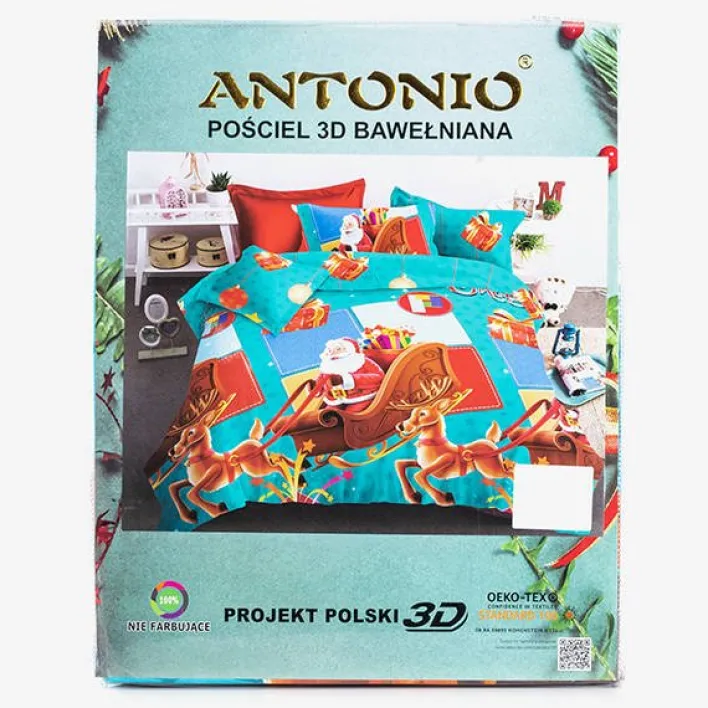 160 X 200 Cm^Royalfashion Pościel świąteczna 160x200 komplet 3-CZĘŚCI