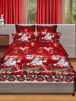 160 X 200 Cm^Royalfashion Pościel świąteczna 160x200 komplet 3-CZĘŚCI