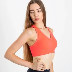 Sportowe^Royalfashion sportowy biustonosz damski pomarańczowy