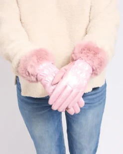 Rękawiczki^Royalfashion Rękawiczki damskie różowy