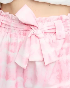 Szorty|Krótkie Spodenki^Royalfashion Różowe damskie materiałowe krótkie spodenki różowy