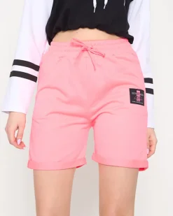 Szorty|Krótkie Spodenki^Royalfashion Różowe damskie spodenki przed kolano neon
