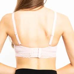Bralet^Royalfashion zmysłowy biustonosz koronkowy różowy