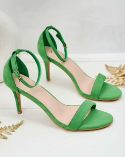 Sandały Na Szpilce^Royalfashion Sandałki damskie na szpilce Essial zielony