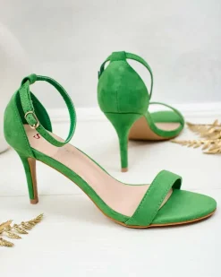 Sandały Na Szpilce^Royalfashion Sandałki damskie na szpilce Essial zielony