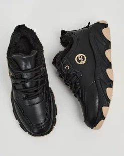 Ocieplane|Sneakersy^Royalfashion Sneakersy damskie z ociepleniem Aronni czarny