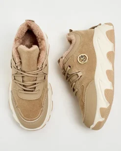 Ocieplane|Sneakersy^Royalfashion Sneakersy damskie z ociepleniem Aronni brązowy