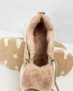 Ocieplane|Sneakersy^Royalfashion Sneakersy damskie z ociepleniem Aronni brązowy