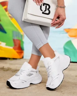 Ocieplane|Sneakersy^Royalfashion Sneakersy damskie z ociepleniem Cimen biały