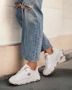 Ocieplane|Sneakersy^Royalfashion Sneakersy damskie z ociepleniem Aronni biały