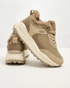 Ocieplane|Sneakersy^Royalfashion Sneakersy damskie z ociepleniem Zoru jasny brązowy