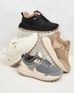 Ocieplane|Sneakersy^Royalfashion Sneakersy damskie z ociepleniem Zoru gołębi szary