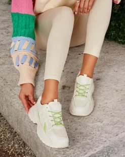 Sneakersy^Royalfashion Sneakersy damskie Bafetta zielony