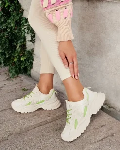 Sneakersy^Royalfashion Sneakersy damskie Bafetta zielony