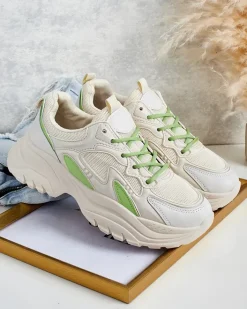 Sneakersy^Royalfashion Sneakersy damskie Bafetta zielony