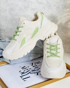 Sneakersy^Royalfashion Sneakersy damskie Bafetta zielony