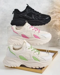 Sneakersy^Royalfashion Sneakersy damskie Bafetta zielony