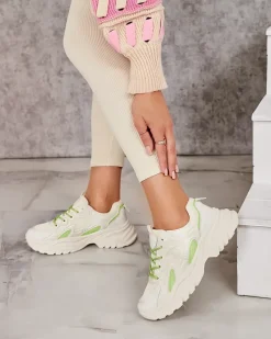 Sneakersy^Royalfashion Sneakersy damskie Bafetta zielony