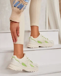 Sneakersy^Royalfashion Sneakersy damskie Bafetta zielony