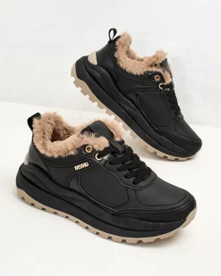 Ocieplane|Sneakersy^Royalfashion Sneakersy damskie z ociepleniem Zoru czarny