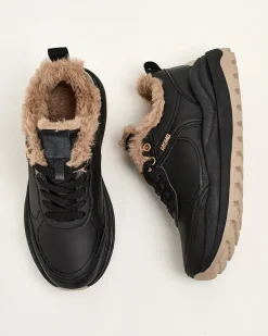 Ocieplane|Sneakersy^Royalfashion Sneakersy damskie z ociepleniem Zoru czarny