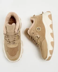 Ocieplane|Sneakersy^Royalfashion Sneakersy damskie z ociepleniem Caroz brązowy