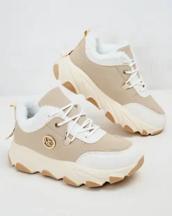 Ocieplane|Sneakersy^Royalfashion Sneakersy damskie z ociepleniem Aronni beżowy
