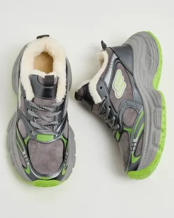 Ocieplane|Sneakersy^Royalfashion Sneakersy damskie z ociepleniem Cimen zielony