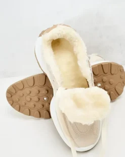 Ocieplane|Sneakersy^Royalfashion Sneakersy damskie z ociepleniem Terib beżowy