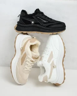 Ocieplane|Sneakersy^Royalfashion Sneakersy damskie z ociepleniem Terib beżowy