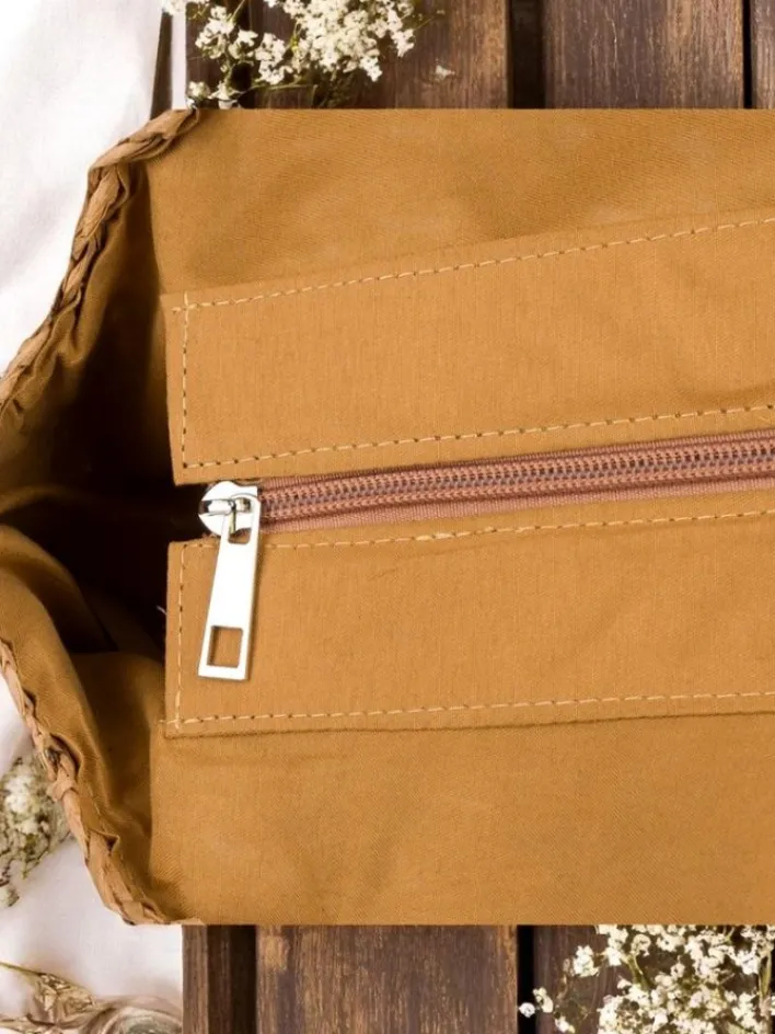 Wiklinowe I Słomiane^Royalfashion Słomiana torebka damska Flora Grande jasny brązowy