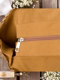 Wiklinowe I Słomiane^Royalfashion Słomiana torebka damska Flora Grande jasny brązowy