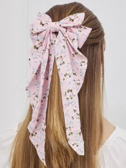 Akcesoria Do Włosów^Royalfashion Spinka do włosów- kokardka w kwiatuszki Florinae różowy