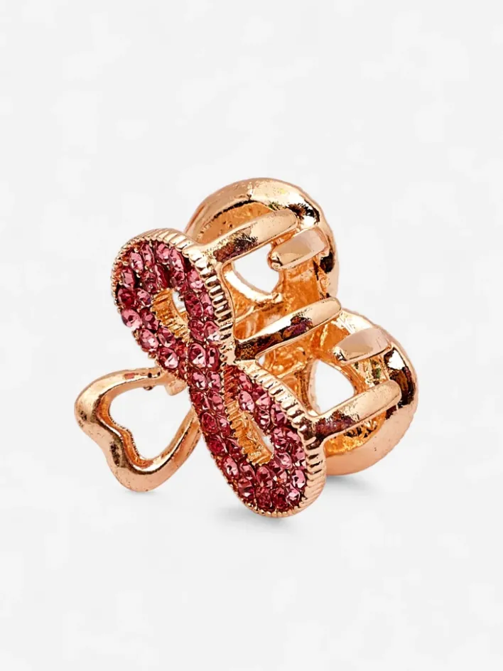 Akcesoria Do Włosów^Royalfashion Spinka do włosów z cyrkoniami TwinkleGrip różowy