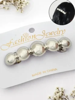 Akcesoria Do Włosów^Royalfashion Spinka do włosów klamerka Beaded Claw srebrny