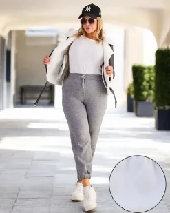 Spodnie Dresowe|Plus Size^Royalfashion Spodnie dresowe damskie PLUS SIZE gołębi szary