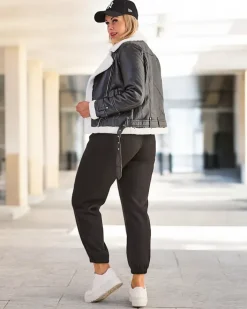 Spodnie Dresowe|Plus Size^Royalfashion Spodnie dresowe damskie PLUS SIZE czarny