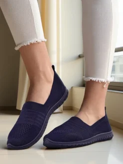 Półbuty^Royalfashion Sportowe mokasyny damskie Atarafas Granatowy