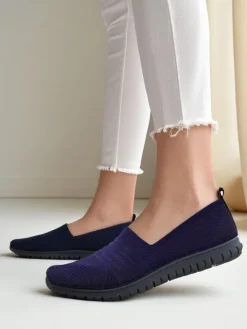 Półbuty^Royalfashion Sportowe mokasyny damskie Atarafas Granatowy