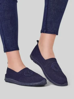 Półbuty^Royalfashion Sportowe mokasyny damskie Pertepses Granatowy
