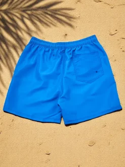 Spodnie^Royalfashion Sportowe męskie krótkie spodenki z ochronną siateczką Głęboki błękit nieba