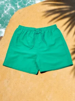 Spodnie^Royalfashion Sportowe męskie krótkie spodenki z ochronną siateczką Szmaragdowa zieleń