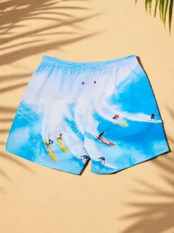 Spodnie^Royalfashion Sportowe męskie krótkie spodenki z ochronną siateczką Jasnoniebieski